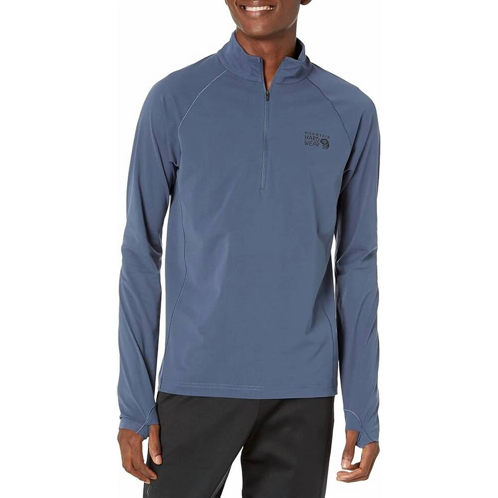 NEW MOUNTAIN HARDWEAR men's stretch half zip jacket in zinc
